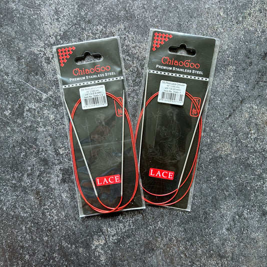 ChiaoGoo Red Lace 100cm Fixed Circular Knitting Needle